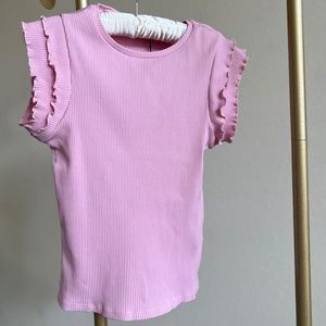 💕Ribbed Cotton Stretch Flutter Top XXS💕